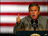 O presidente dos Estados Unidos, George W. Bush