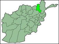 تخار در شمال شرق افغانستان موقعيت دارد