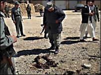 هلمند کې د چاودنې ځاى (آرشيف)