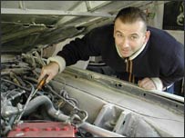 Melvin Jarvis and his car