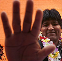 O presidente da Bolívia, Evo Morales. 