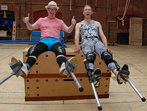 Chris & Jonny. On Stilts.