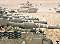 تانک های اسرائيلی در غزه