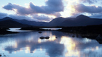 Sunset over Lochan Na h'Achlaise, on Rannoch Moor.