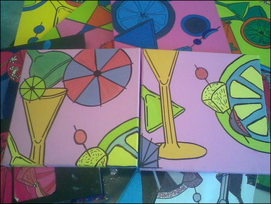 some of my cocktail canvas'