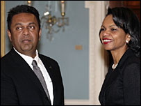 Samaraweera with US Secretary of State