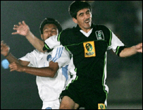 پاکستان کا واحد گول محمد عیسی نے کیا