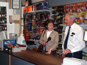 William Warnock chats wtih Helen Mark