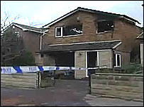 Lynn's home after the fire