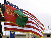 پرچم افغانستان و آمریکا