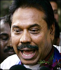 Mahinda Rajapakse, novo presidente do Sri Lanka
