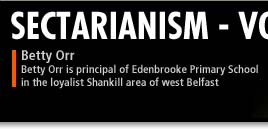 Betty Orr is principal of Edenbrooke Primary School in the loyalist Shankill area of west Belfast