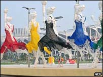 Esculturas de corredores em Pequim