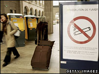 Biển cấm hút thuốc tại Gare de l'Est