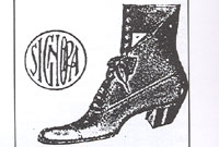 Rhan o hysbyseb sgidiau yn siop W Hughes