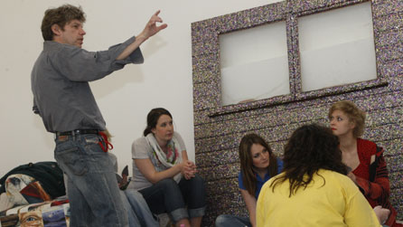 Tim Davies gives a lecture at the Swansea Met. Photo: Swansea Metropolitan University