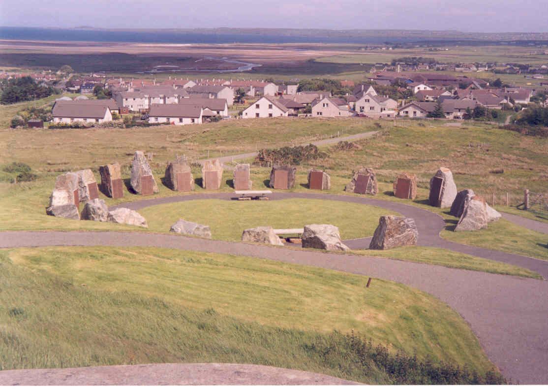 Looking out from the War Memorial towards the mouth of the Laxdale River