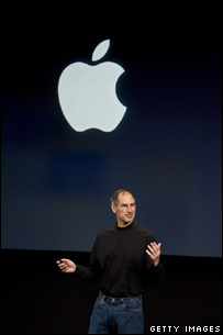 
Apple CEO Steve Jobs speaks at the Apple headquarters March 6, 2008 in Cupertino, California -David Paul Morris/Getty Images