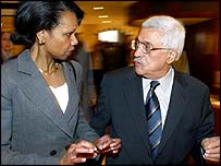 Condoleezza Rice ve Mahmud Abbas