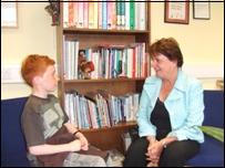 Ben with Mrs. Witham.