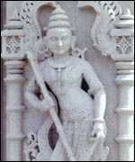 Carving on the Neasden Hindu temple in London 