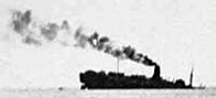 Photograph showing the actual sinking of the Lancastria