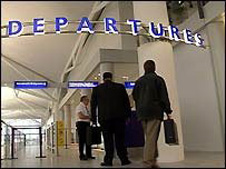 The departure gate at Bristol Airport