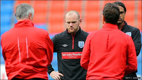 England striker Wayne Rooney