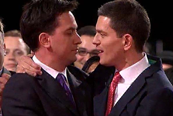 Brothers united - David Miliband congratulates Ed, but what will happen next?