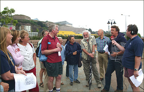 Doug Ford starting the Coast walk at Liberation Sq