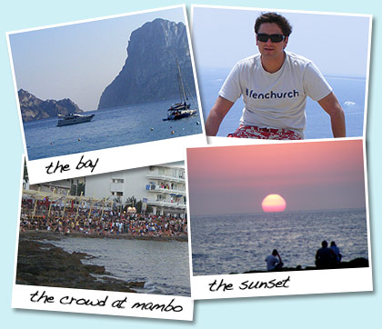 Photos of the sunset and the bay