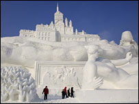 Ice festival in Harbin, China