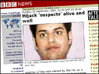 Screen grab of original website story