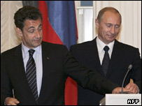 نیکولا سارکوزی و ولادیمیر پوتین