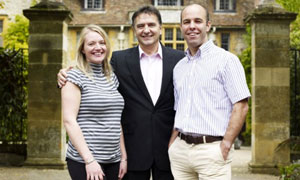 The Restaurant winners Jeremy and Jane with Raymond Blanc