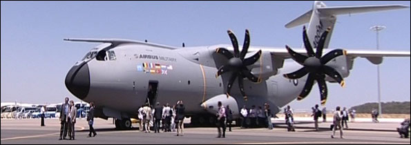 The Airbus A400M on the runway in Seville, 2008
