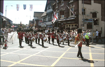 Soldiers at the beginning of the Stafford parade