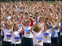 Warming up for the Race for Life