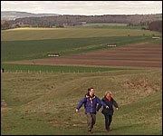 Climbing the hill fort