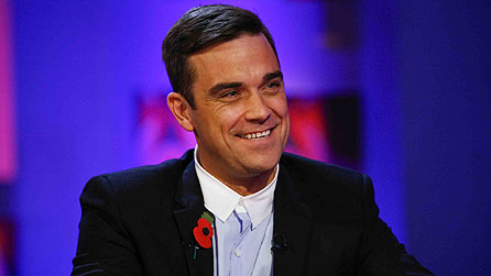 Robbie Williams on Friday Night With Jonathan Ross (image: Hot Sauce)