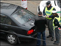 Policejní kontrola, ilustrační foto