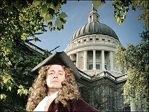 St Pauls and actor as Christopher Wren 