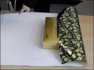 Wrapping a Christmas present