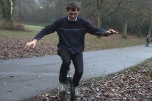 Colin tried unicycling