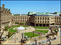 Sheffield Peace Gardens (and The Eggbox)