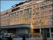 Abandono no prédio do jornal Pravda, em Moscou