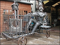 The King of recycling sitting on his bike