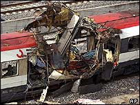 Trosky jednoho z vlaků