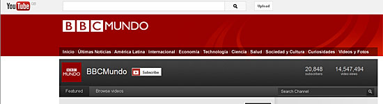 Sitio de BBC Mundo en You Tube