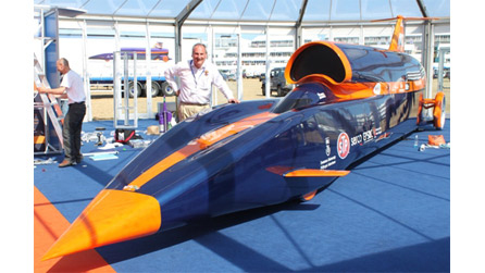 The Bloodhound Car being prepared for the big day.